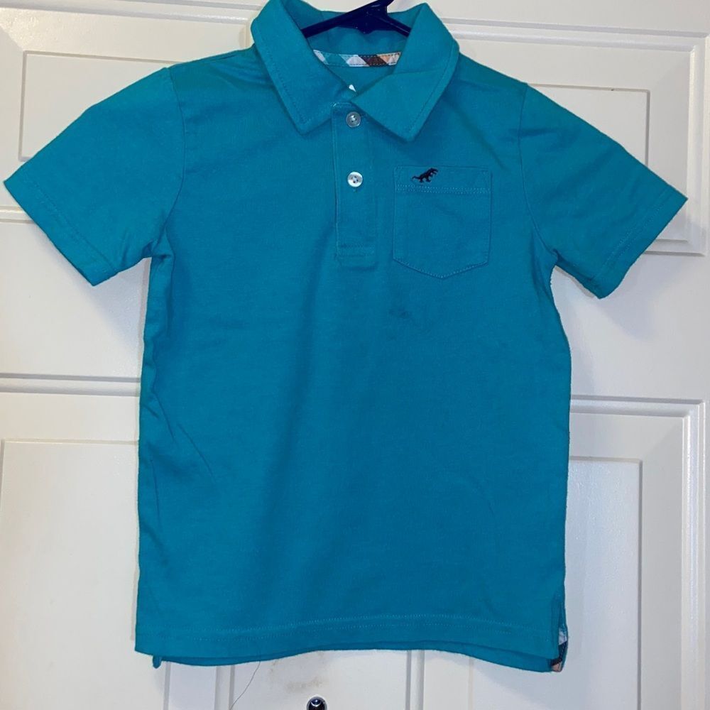 10/$50 365 Kids Garanimals Vibrant Turquoise Polo Shirt with Chest Logo Kids Sz5